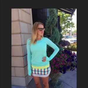 NWT! Lululemon 6 Hotty Hot Skirt Plaid Polka Dots Wee Wheezy Multi Check White